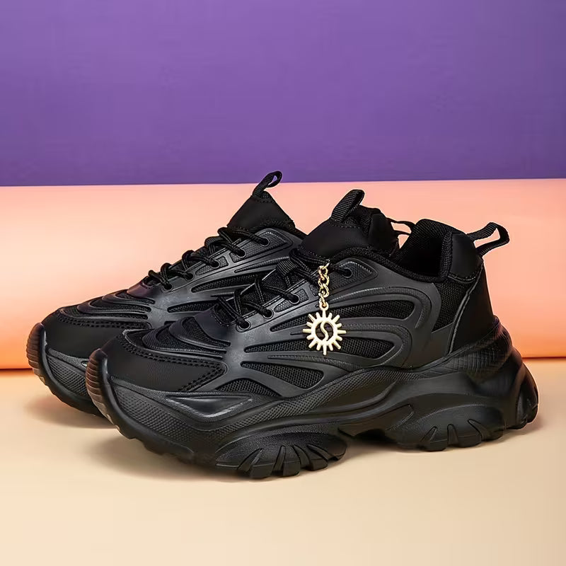 👟🌻 DareSee Sneakers con Plataforma Alta & Charm de Girasol